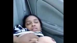Horny Indian Masturbating In Car With Her Boyfriend